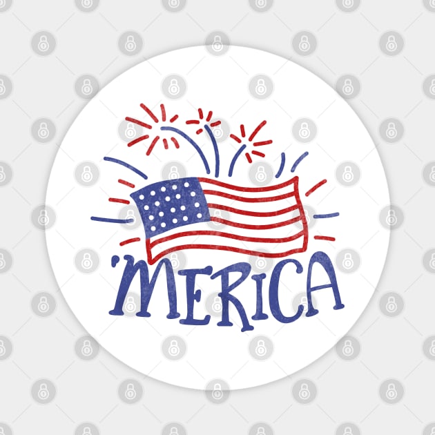 4th of July - Independence Day Magnet by valentinahramov